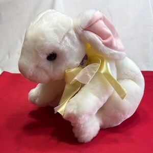 Commonwealth White Bunny With Yellow Ribbon Plush 16"